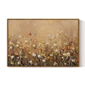 Wildflower Meadow Canvas Wall Art - Vintage Botanical Print, 24x36inch, Yellow Flowerbeds Variation