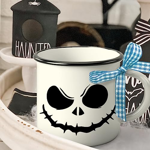 Halloween Mini Coffee Mug Set of 3 - Spooky Faces & Jack Skellington - Halloween Decor