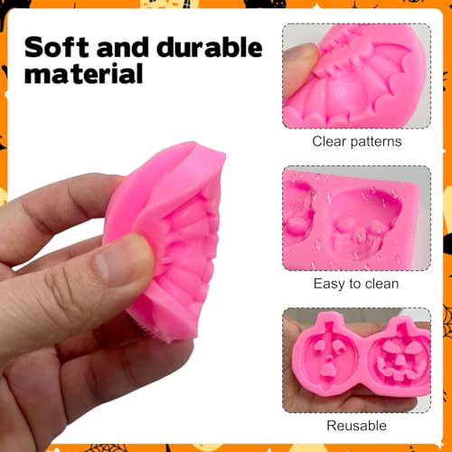 Halloween Silicone Mold Set - 8 Pcs Spooky Treats & Crafts - Halloween-2