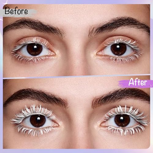 Anime False Eyelashes Wet Look 3D Multi-Layered Fluffy Wispy Cat Eye Lashes - White H02