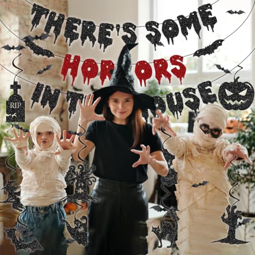 Halloween Decorations Banner Bat Swirl Party Decor Indoor - Spooky Set