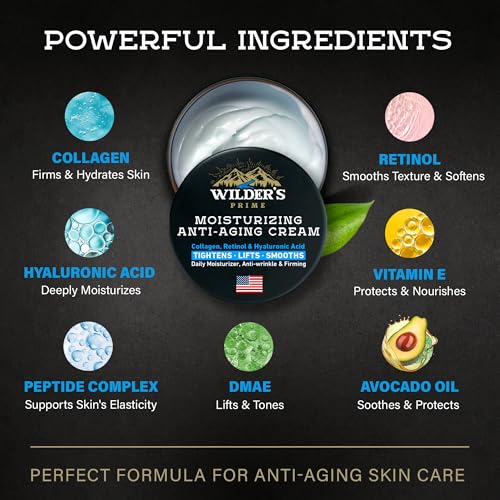 Men's Face Moisturizer Cream - Anti-Aging & Wrinkle Reduction - 2 oz Pack