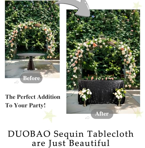 Black Sequin Square Tablecloth 72x72 Inches Wedding Party Decor Overlays