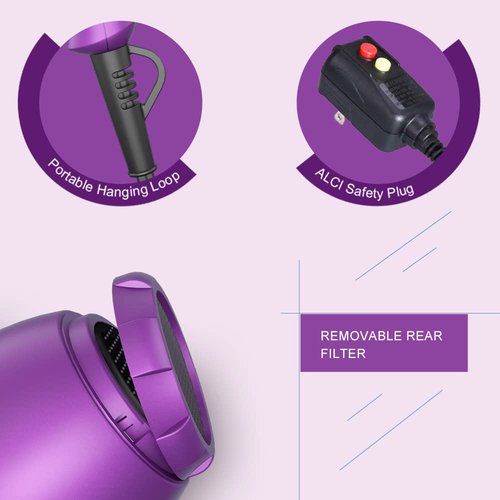 Small Lightweight Hair Dryer for Kids Compact Blow Dryer for RV and Travel 1000W Ionic Dryer with Concentrator