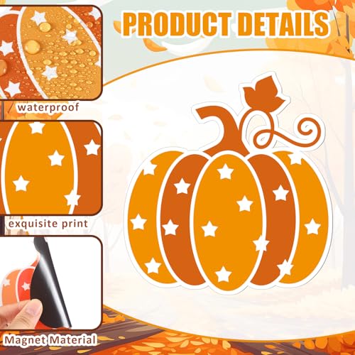 Fall Pumpkin Refrigerator Magnets Set - 30 Bright Halloween Car & Home Decor