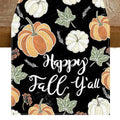 Fall Table Runner 72 Inch Long Pumpkin Autumn Decor for Home - Black 13x72