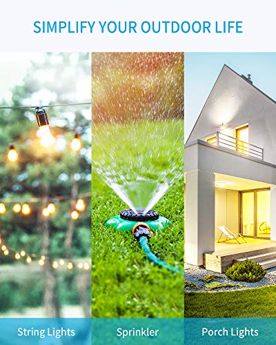 Outdoor Light Timer with Remote Control Waterproof Dusk to Dawn Sensor
