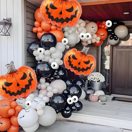Halloween Pumpkin Foil Balloons Set - 29 Inch Party Decorations