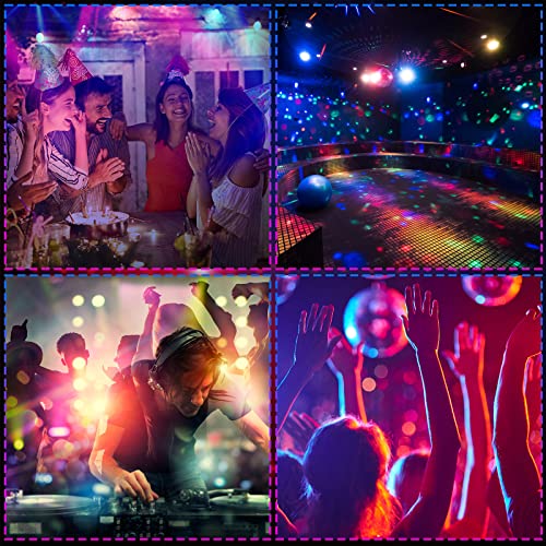 6 Pack Sound Activated Disco Ball Party Lights with Remote Control