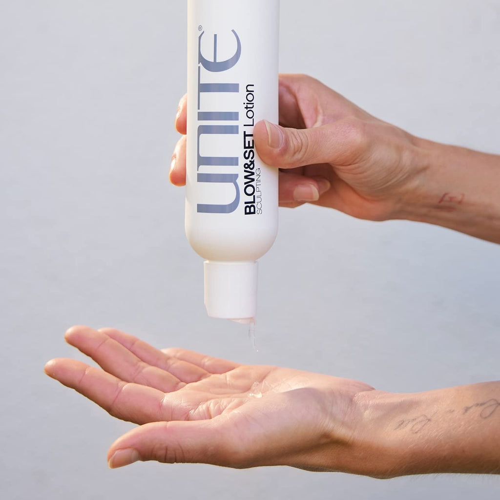 UNITE Hair BLOW&SET Lotion - Heat-Activated Sculpting for Volume & Flexible Hold - 8 Fl Oz