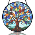 Tree of Life Sun Catcher - Stained Glass Window Hanging, Indoor Wall Decor, 7.9in - Variation of Tree