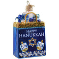 Hanukkah Glass Blown Ornament - Handcrafted Holiday Decoration for Christmas Tree