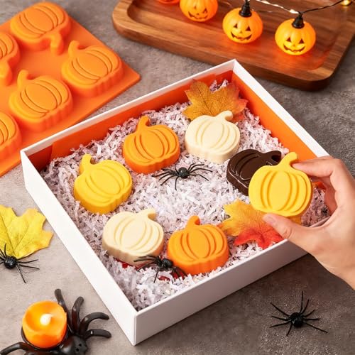Pumpkin Cake Molds Silicone Thanksgiving Chocolate & Candy Mold - Orange