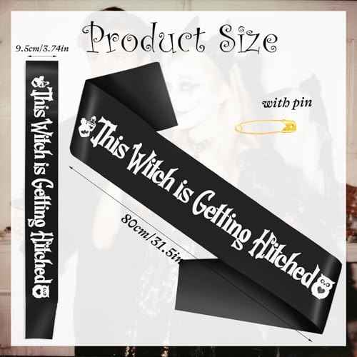 Halloween Bride to Be Sash - Black Gothic Bachelorette Party Accessory