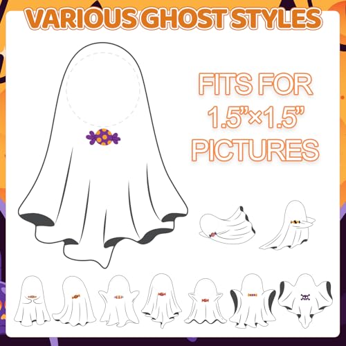 Halloween Ghost Bulletin Board Decorations Set - Classroom Wall Decor, Photo Cutouts & Borders - Ghost Variation