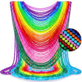 Glow in The Dark Bead Necklace 33 Inches 200 Pcs Multicolor Halloween Jewelry
