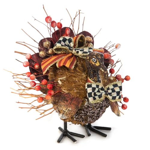 Thanksgiving Turkey Decor Figurine - Fall Harvest Centerpiece, Autumn Home Accent