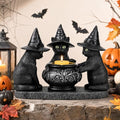 Halloween Black Cat Decorations - Resin Gothic Tabletop Centerpiece - Variation of Cat