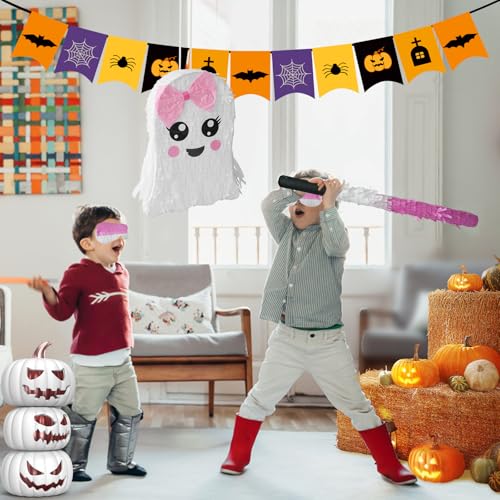 Halloween Ghost Piñata Pink Spooky Party Decoration for Kids