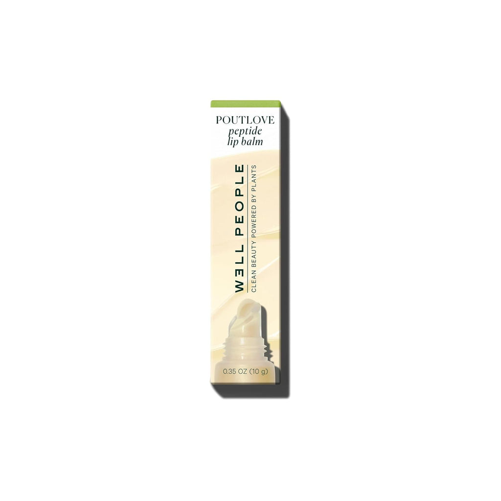 Well People Poutlove Peptide Lip Balm - Hydrating Tinted Treatment with Murumuru Butter & Sesame Seed, Coconut