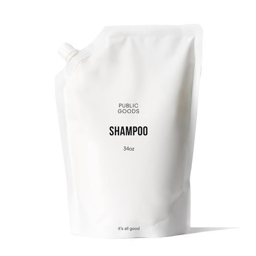 Public Goods Shampoo - Natural Gentle Cleanser for All Hair Types | Organic Essential Oils | 34 Fl Oz Refill