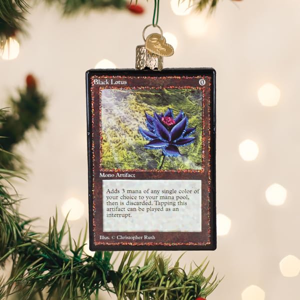 Black Lotus Glass Ornament - Magic: The Gathering Holiday Collectible