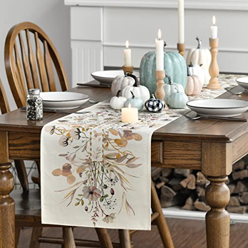 Brown 13x120 Inch Fall Table Runner Polyester Home Decor Party Tablecloth