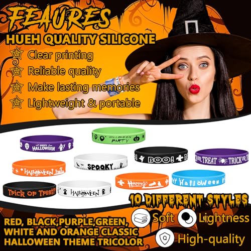 Halloween Rubber & Snap Bracelets Bulk Pack - Festive Party Favors & Gifts
