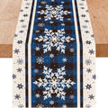 Christmas Blue Snowflakes Table Runner 13x108 Inches Holiday Decor - Variation of THIS listing