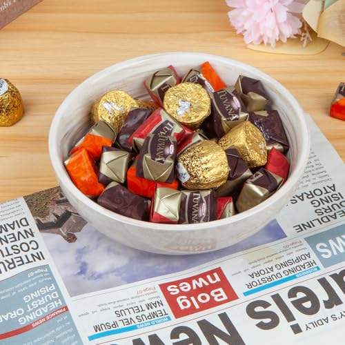 Marble-Patterned Ceramic Candy Bowl - Small Brown Decorative Dish for Home & Office - Kultilanda Variation