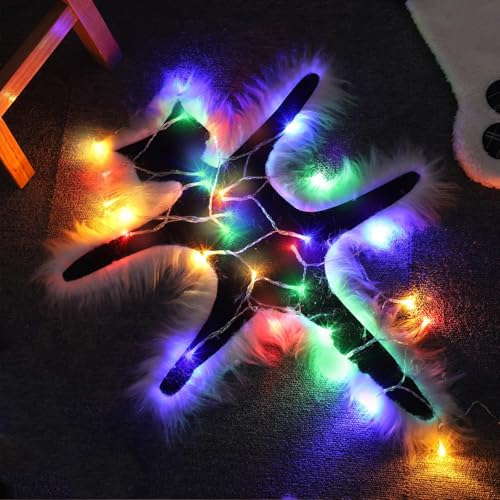 Funny Light Up Cat Rug with Multi-Color Flashing Lights - Colored Lights Variation 20x24 Inch Party Mat