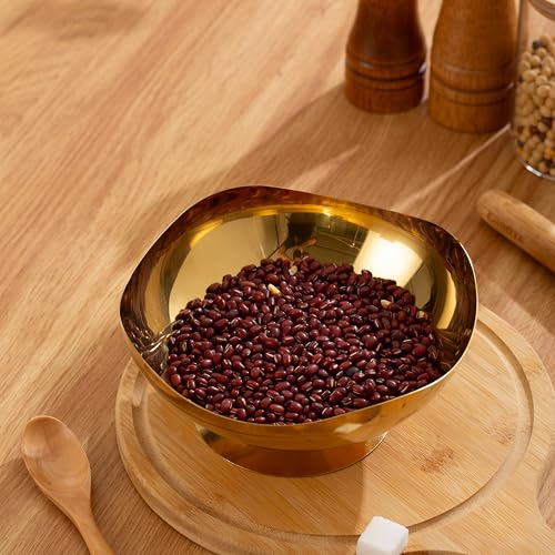 Gold Candy Bowl - Elegant Snack & Dessert Dish for Office Desk & Home