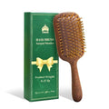 TAIHI Wooden Hair Brush - Natural Green Sandalwood Detangling Brush with Ergonomic Handle | Ideal for All Hair Types