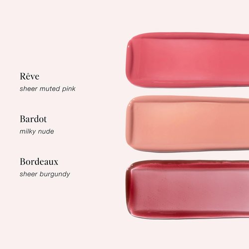 Jouer The Lip Edit Deluxe Tinted Lip Oil Trio - Hydrating, High Shine, Non-Sticky | 3 Shades with Apricot, Jojoba & Vitamin E