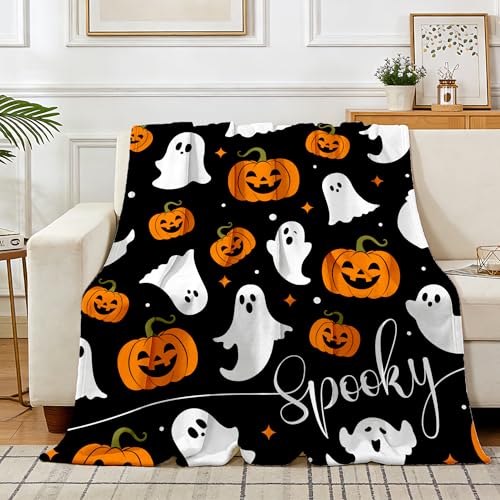 Halloween Blanket Flannel Throw for Couch Bed Camping 50x60 Inches