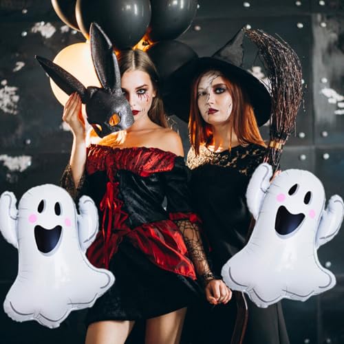 Halloween Ghost and Boo Balloons Set - 9pcs Spooky Party Decorations