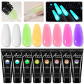 Glow in The Dark Polygel Nail Kit - 8 Colors for Nail Extensions & Art