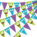 Monster Triangle Banner Party Pennant Set - Multi Color, 5 Pieces, 49 Ft