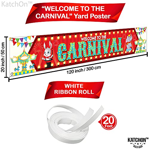 Carnival Banner Welcome to the Carnival 72x44 Inch Party Backdrop & Balloon Set