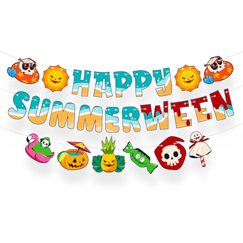 Summerween Banner Party Decorations 10 Feet Halloween Summer Theme