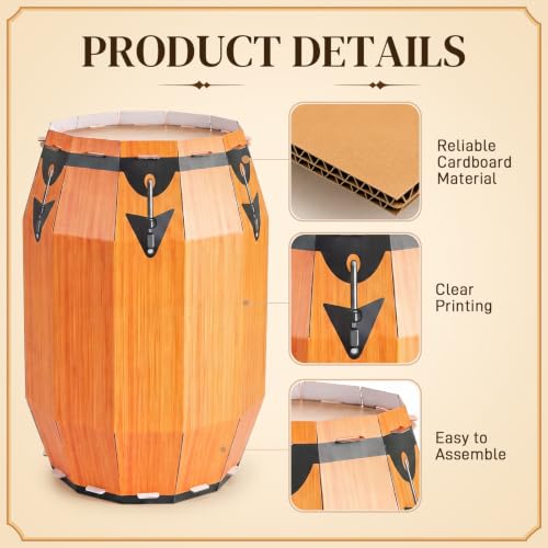 Basic Light Brown Puerto Rican Conga Decor 6 Pcs for Cuban Havana Party Supplies