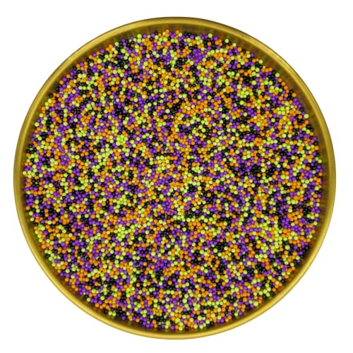 Halloween Mixed Colour Edible Pearls for Cake Decorating - 2mm Sprinkles, 3oz - Dynastang