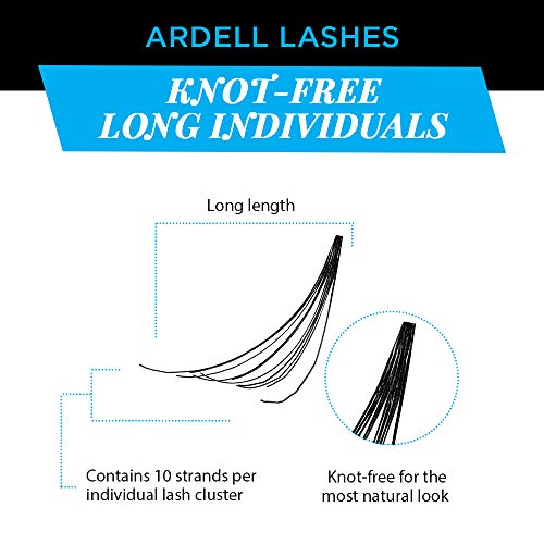 Individual False Eyelashes Long Black 4 Pack - Natural Look DIY Clusters