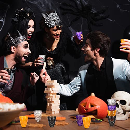 20 Pieces Halloween Skull Shot Glasses Set - Plastic Party Drinkware