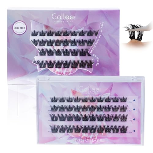 Self Adhesive Eyelash Clusters - No Glue Required, Reusable Manga Style Lashes for Beginners