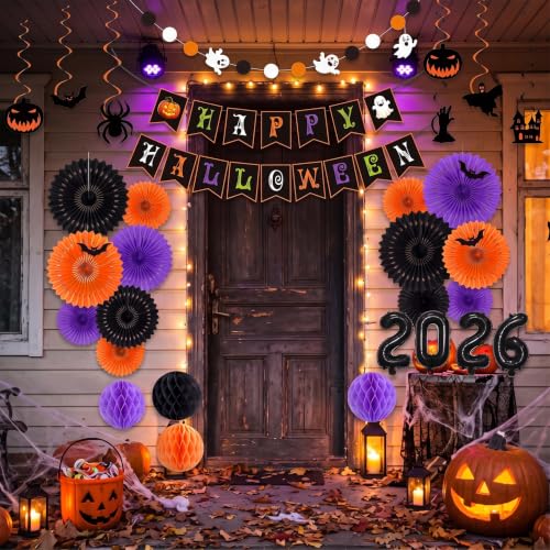 Halloween Party Decorations Set for Trick-or-Treat Indoor Outdoor Decor 39PCS