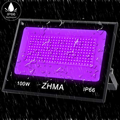 100W LED Black Light - IP66 Waterproof, Neon Glow for Indoor & Outdoor Parties - Variation 100.0