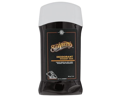 Suavecito Whiskey Bar Deodorant Stick - Aluminum-Free Men's Grooming for All-Day Odor Control