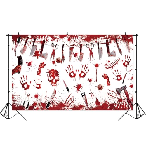 Halloween Bloody Banner Decorations - Horror Scene Backdrop for Party