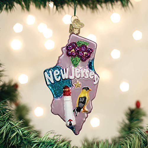 New Jersey Glass Ornament - Handcrafted Christmas Tree Holiday Decoration